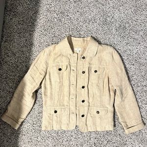 J.Jill small petite linen jacket.